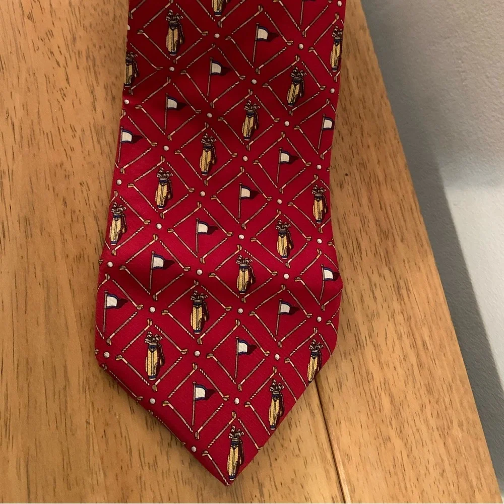 Tommy Hilfiger Golf Tie 100% Silk Made in USA